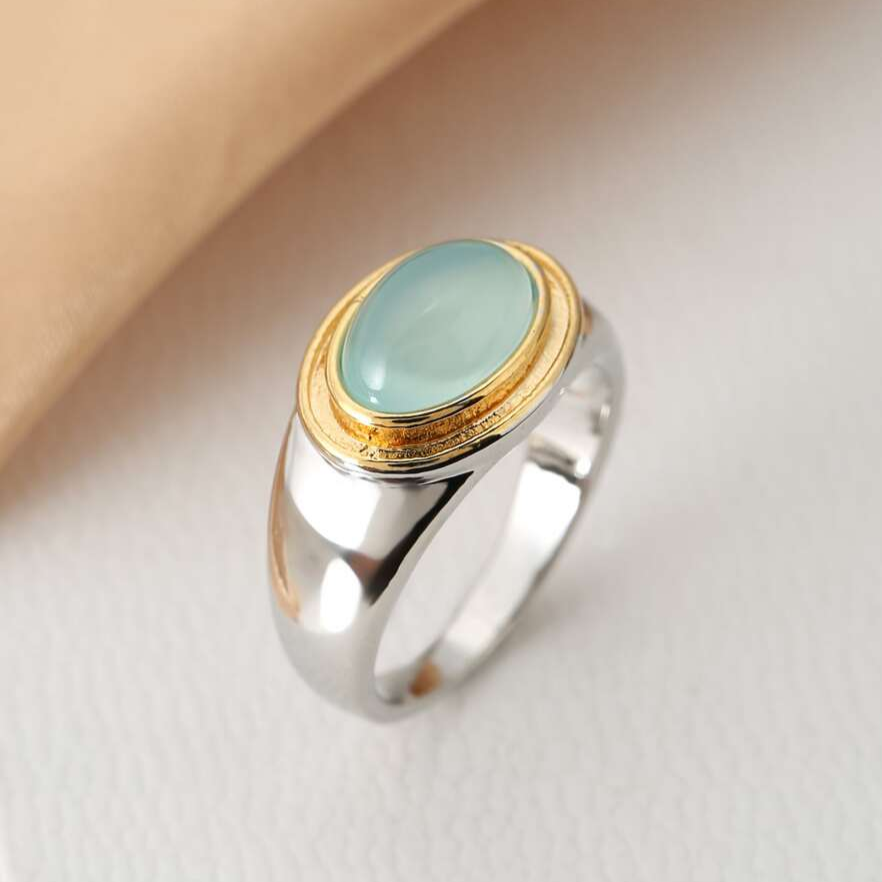 Gabi – Vintage Groene Maansteen Ring