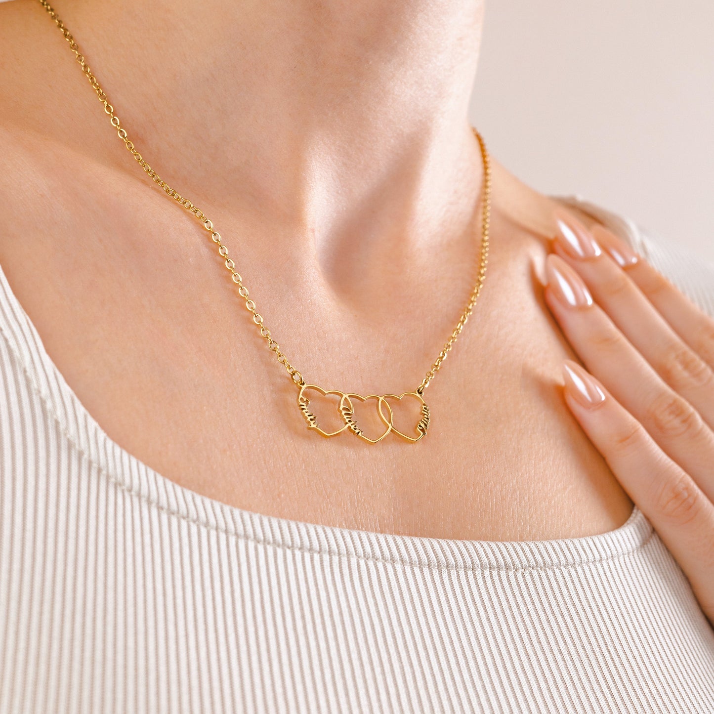 Gepersonaliseerde Hart Naam Ketting