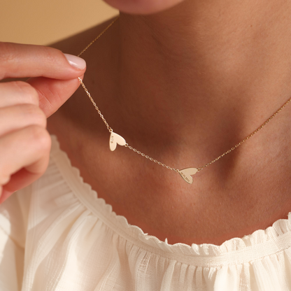 Gepersonaliseerde Ketting met Harten en Naam