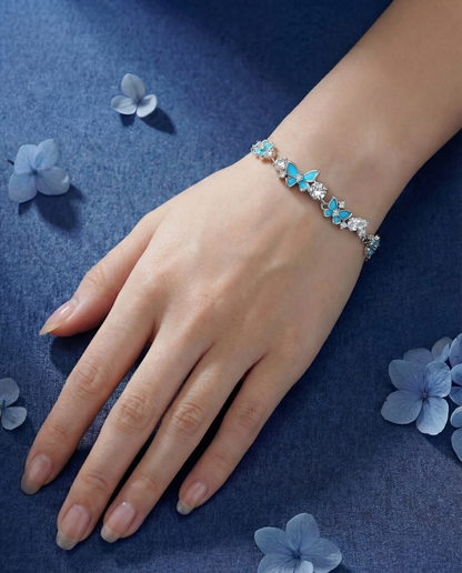 Vlinder Tuin Armband - Blauw