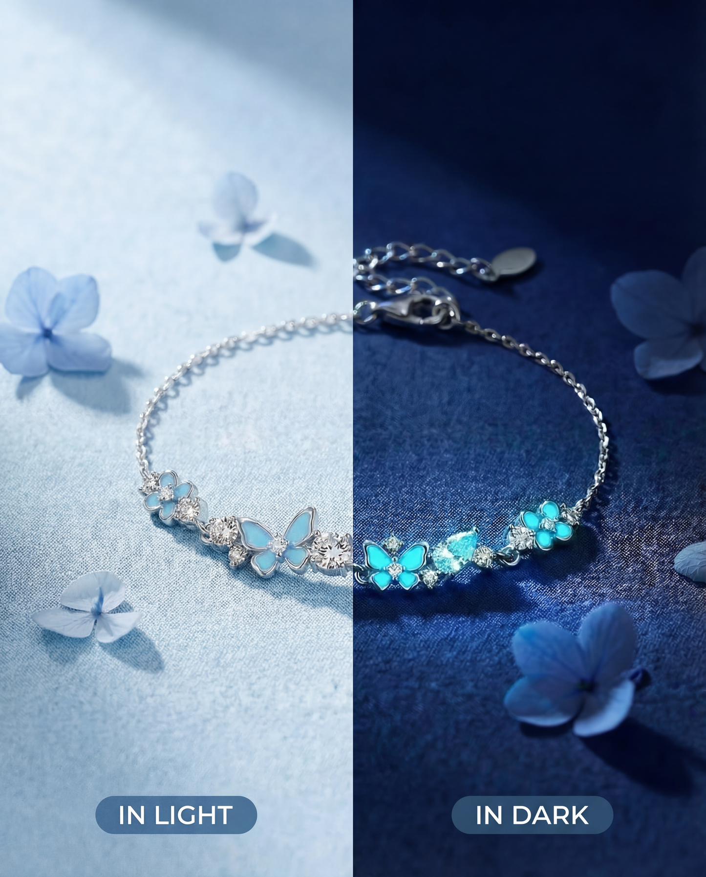 Vlinder Tuin Armband - Blauw