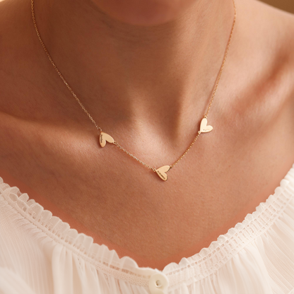 Gepersonaliseerde Ketting met Harten en Naam
