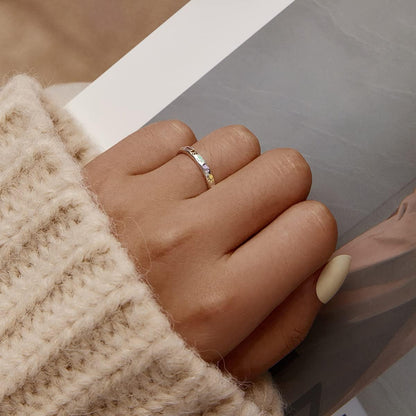 Zilveren ring met pootafdruk