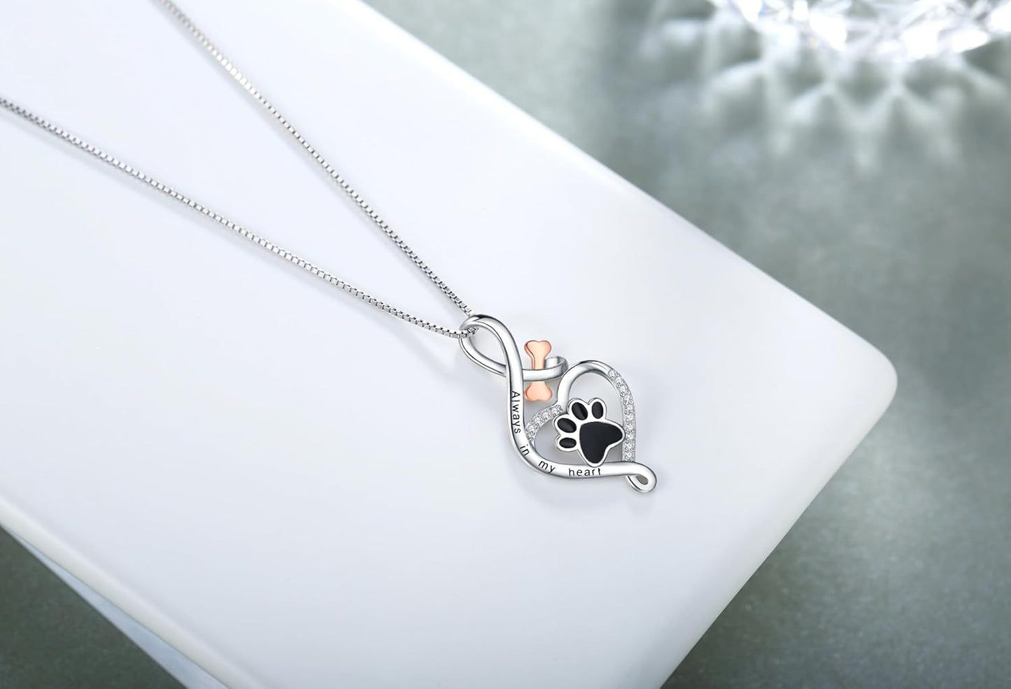 Gelukspootketting met Hart, Bot en Oneindigheidssymbool