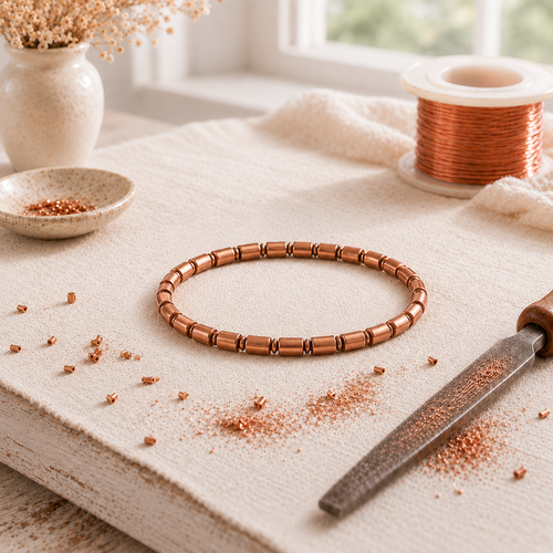 Koperen enkelketting „Crique