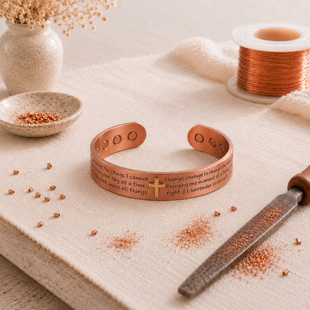 Koperen armband „Foi