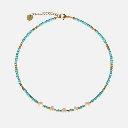 Parel Turquoise Ketting