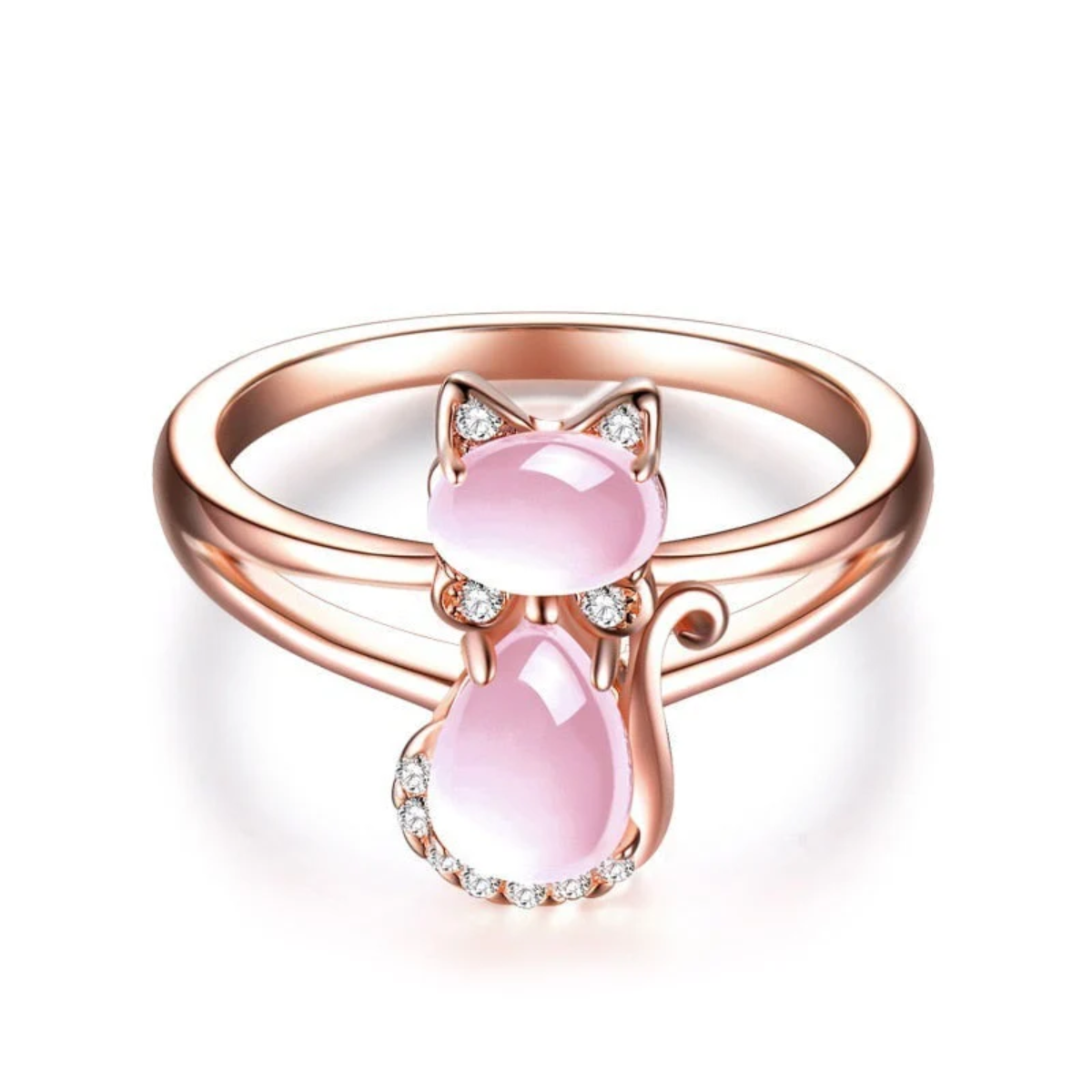 Kat ring in roségoud