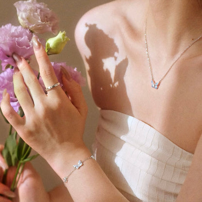 Ketting Vlinder - Blauw