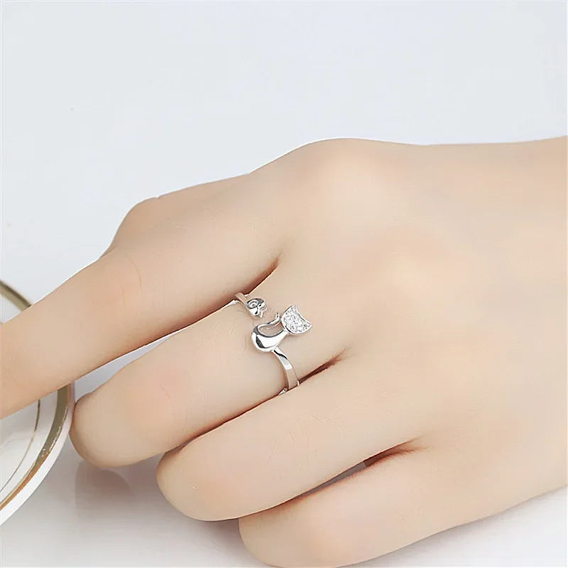 Open Kat Ring – Zirkonia