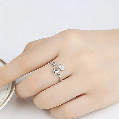 Open Kat Ring – Zirkonia