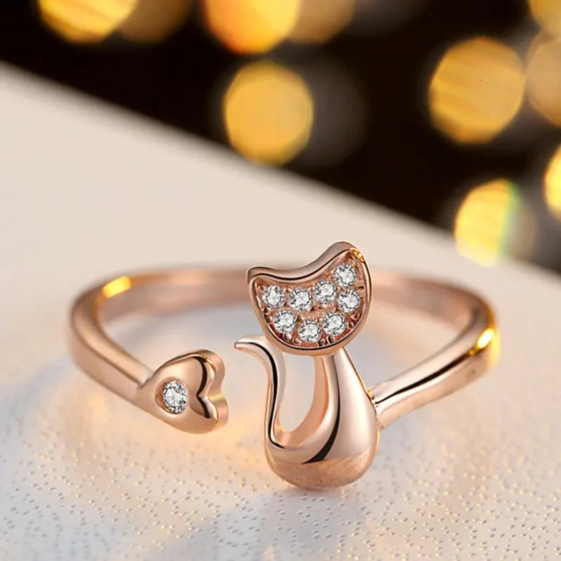 Open Kat Ring – Zirkonia