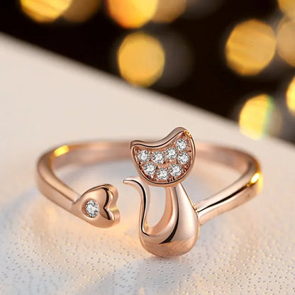 Open Kat Ring – Zirkonia