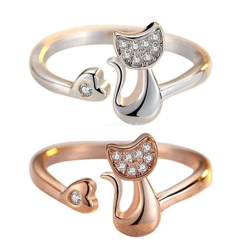 Open Kat Ring – Zirkonia