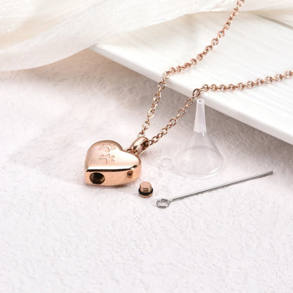 Huisdier Gedenksteen Urn Ketting – Hartvormige Hanger met Pootafdruk Gravure
