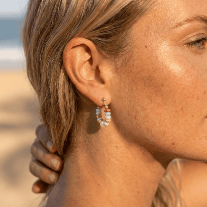 Zeebries Beaded Hoops