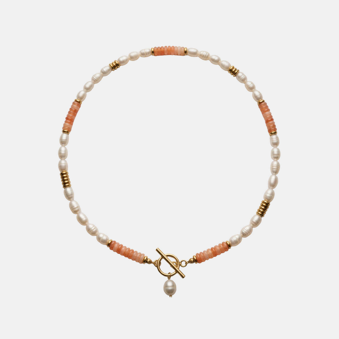 Zonsopgang Parels Carnelian Ketting