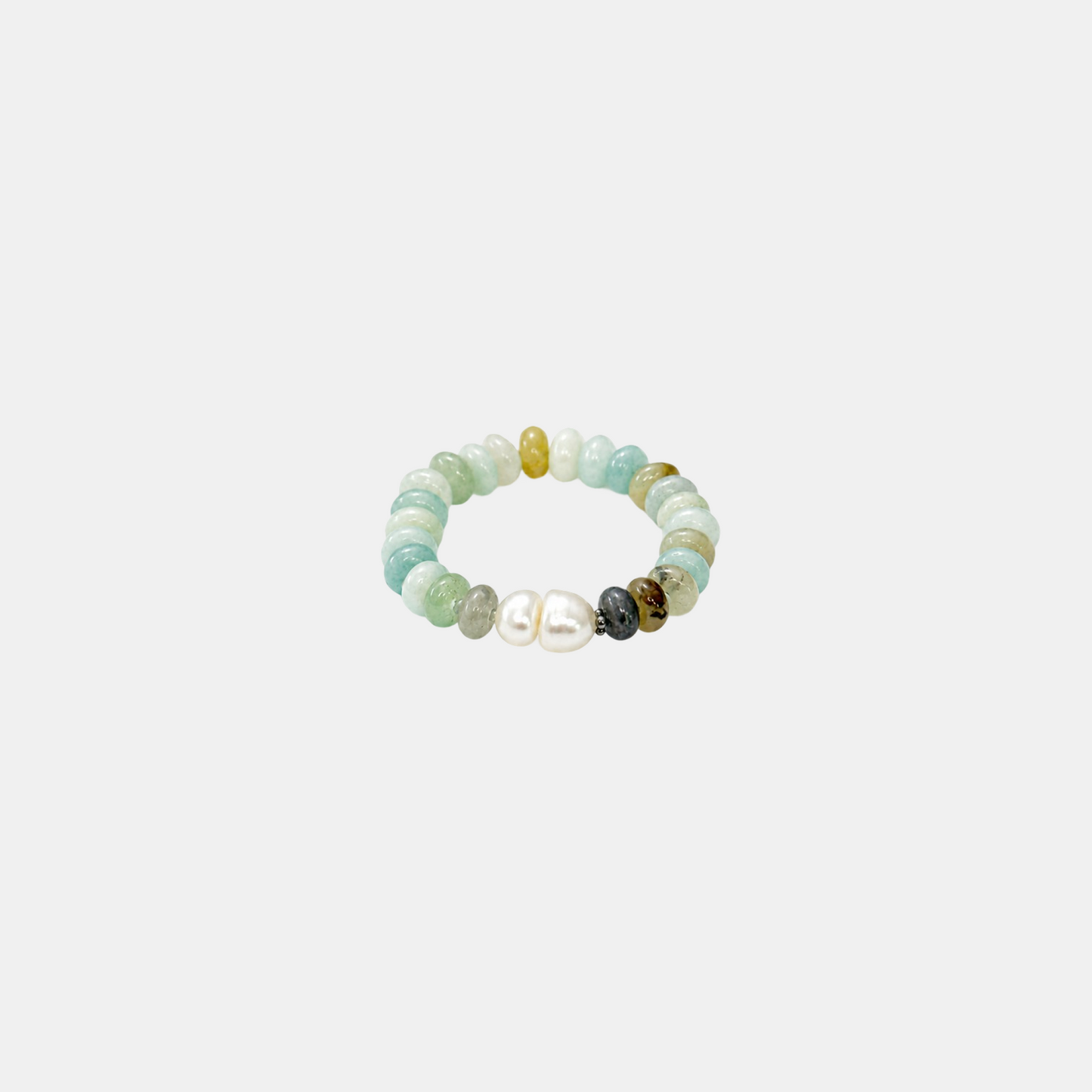 Turquoise Kralen Parel Ring