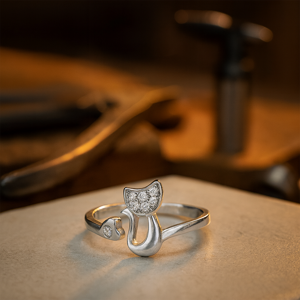 Open Kat Ring – Zirkonia
