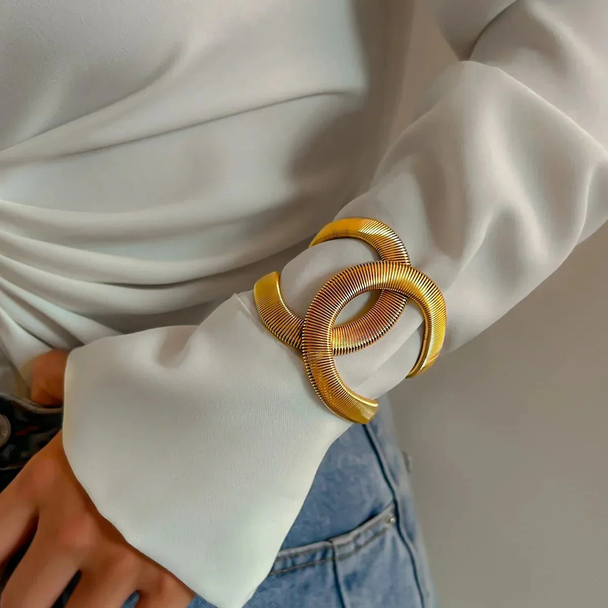 Chunky Spiraal Cuff Bracelet