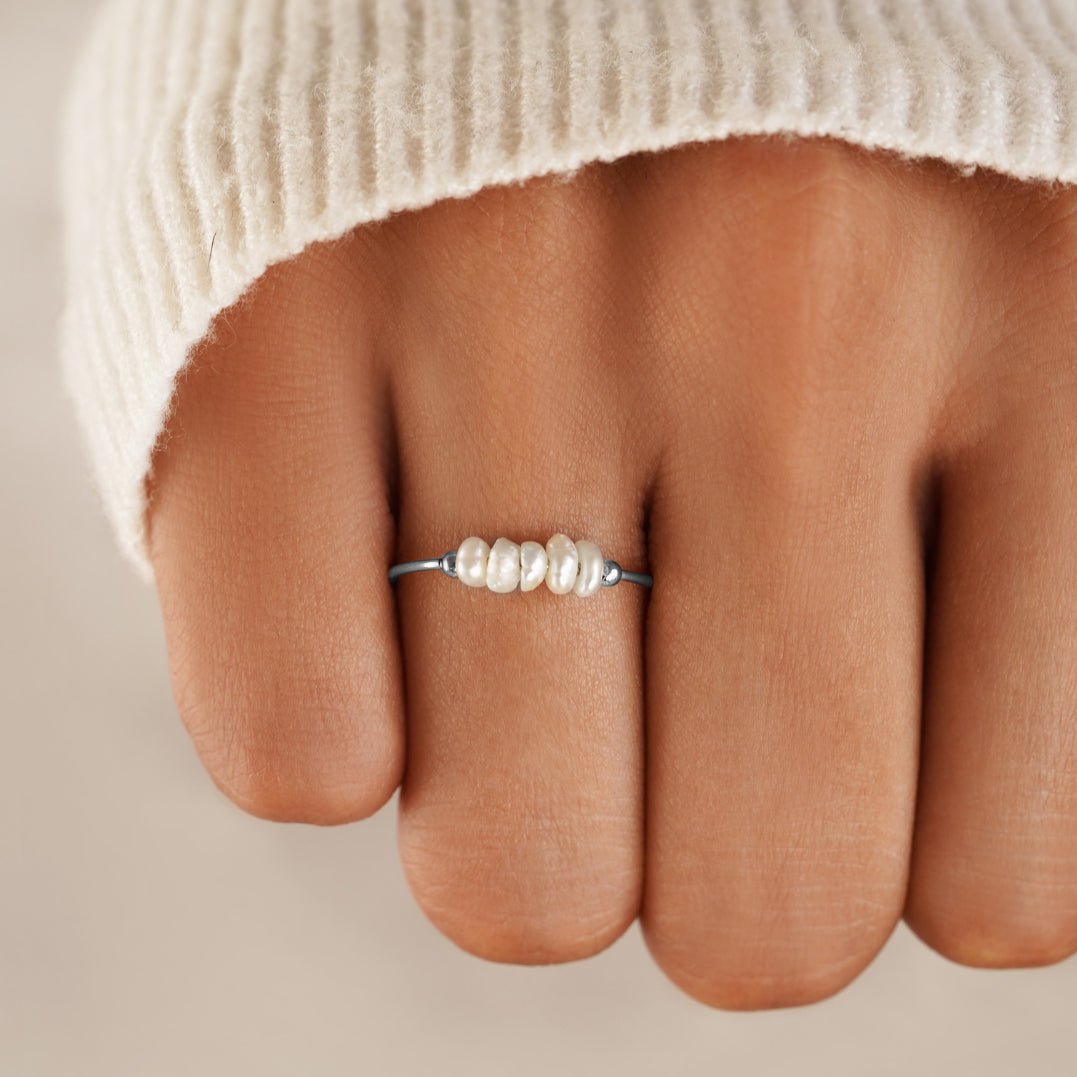 Klassieke Zoetwater Parel Zilveren Ring