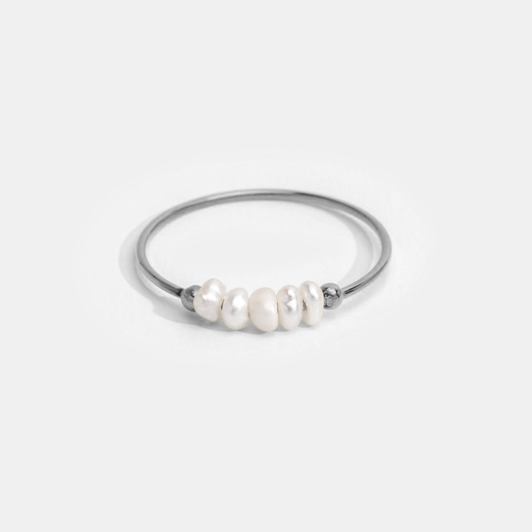 Klassieke Zoetwater Parel Zilveren Ring