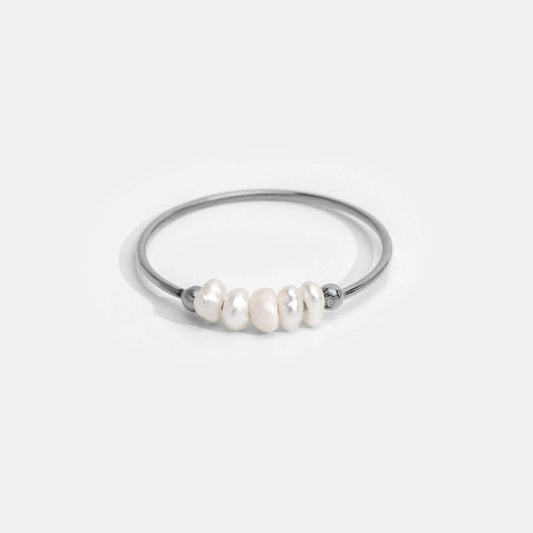 Klassieke Zoetwater Parel Zilveren Ring
