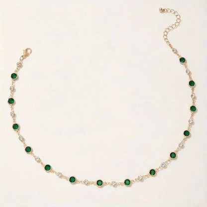 Choker Ketting met Smaragden en Diamanten