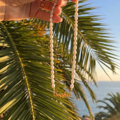 Naam Parel Kralen Ketting