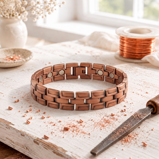 Cobblelink Heren Koper Armband