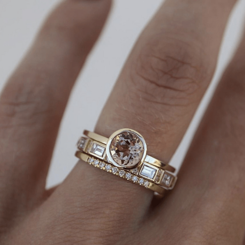 Hope – Inleg Kristal Gouden Ring Set