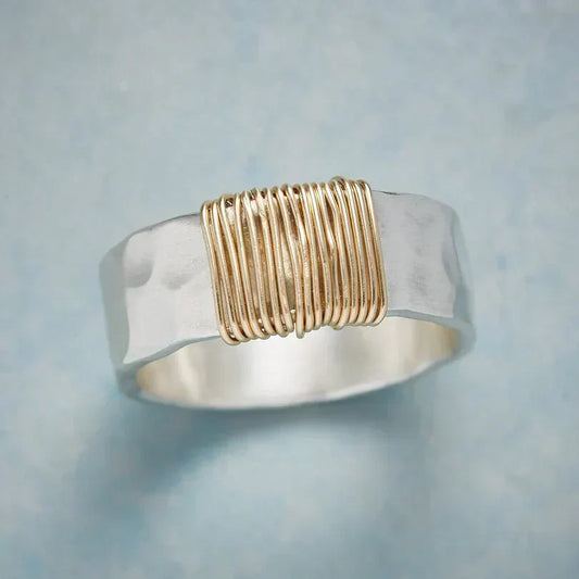 Gouden Boho Draad Ring