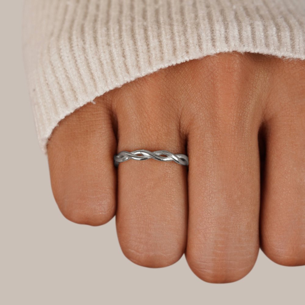 Oneindigheid – Zilveren Gedraaide Ring