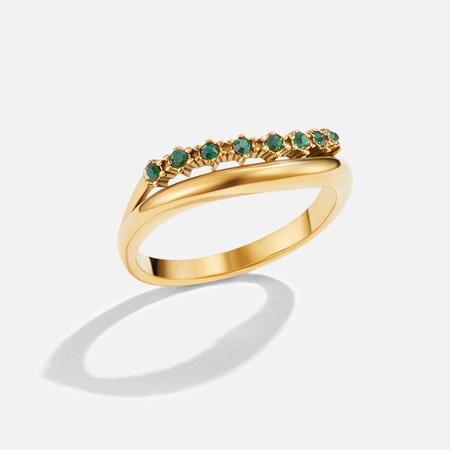 Mary – Smaragdgroene gelaagde ring