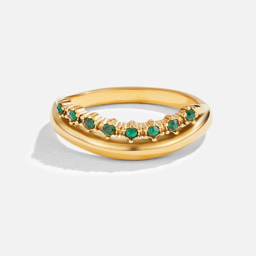 Mary – Smaragdgroene gelaagde ring