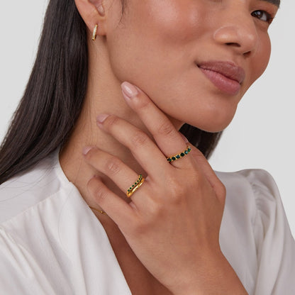 Mary – Smaragdgroene gelaagde ring