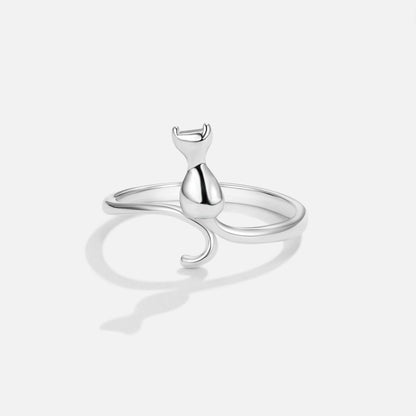 Nachtkat – Zilveren Ring