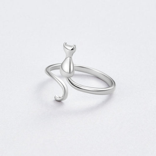Nachtkat – Zilveren Ring