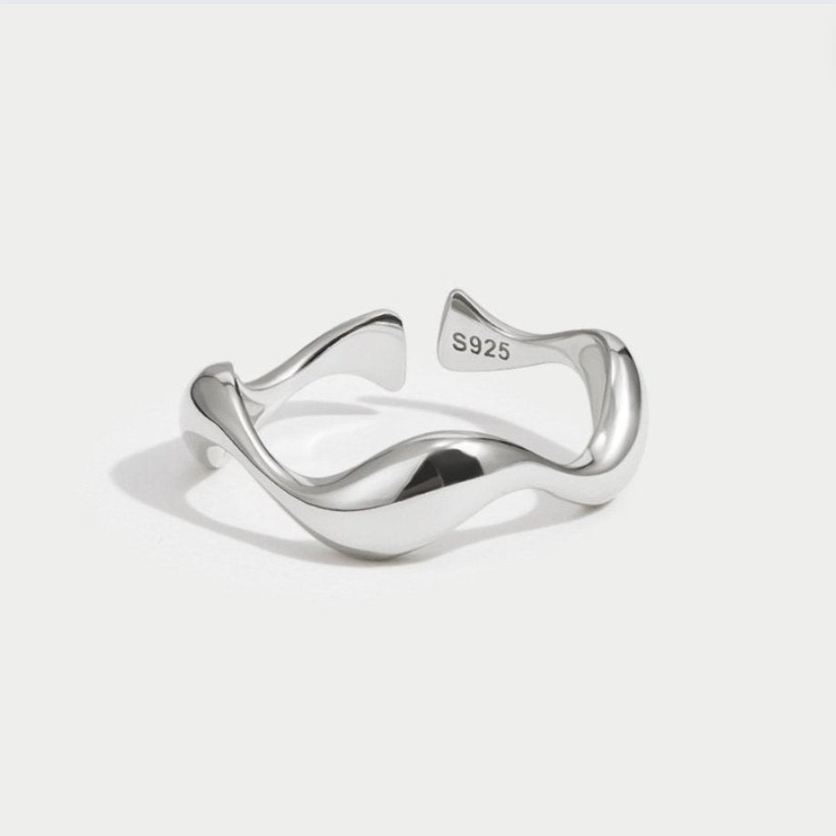 Zilveren Golf Ring
