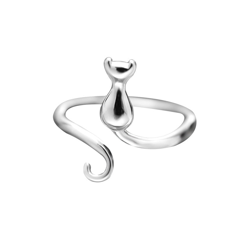 Mooie kattenring van roestvrij staal
