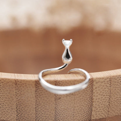 Mooie kattenring van roestvrij staal